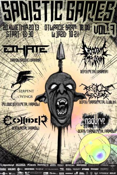 Plakat - D.Hate, Cryogenic Implosion, Regicide Decease