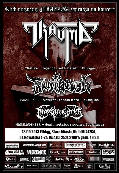 Plakat - Trauma, Fanthrash, Manslaughter