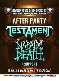 Plakat - Testament, Napalm Death, Ogotay