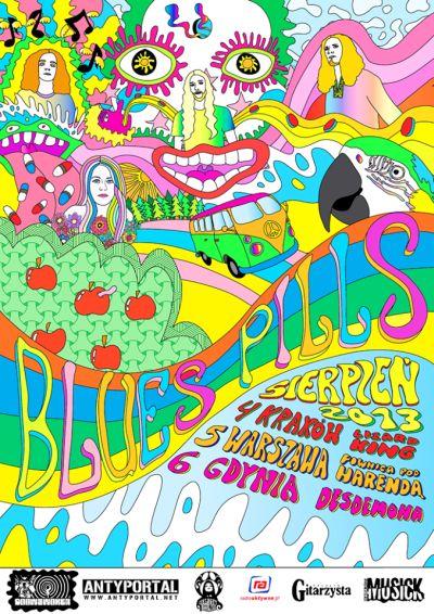 Plakat - Blues Pills, Captain Grave, Green Giant