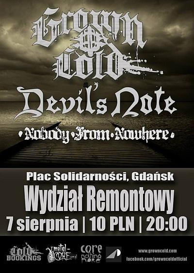 Plakat - Grown Cold, Devil's Note, Nobody From Nowhere