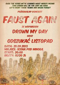 Plakat - Faust Again, Drown My Day, Odszukać Listopad