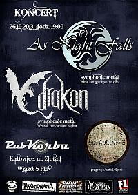 Plakat - As Night Falls, Drakon, Deadlines