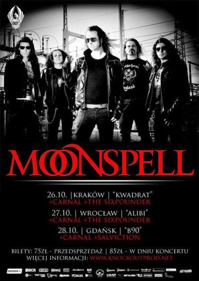 Plakat - Moonspell, Carnal, The Sixpounder