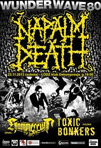 Plakat - Napalm Death, Hammercult, Toxic Bonkers