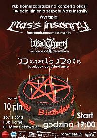 Plakat - Mass Insanity, DeadThorn, Devil's Note