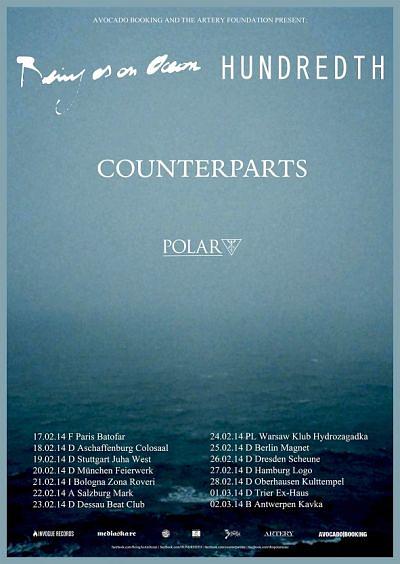 Plakat - Being as an Ocean, Hundredth, Counterparts