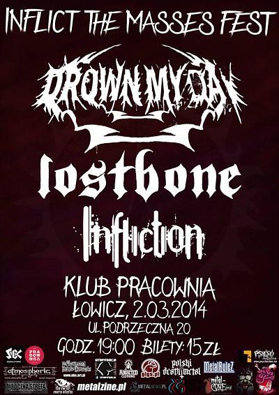 Plakat - Drown My Day, Lostbone, Infliction