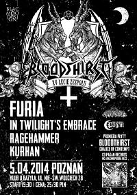 Plakat - Bloodthirst, Furia, In Twilight's Embrace