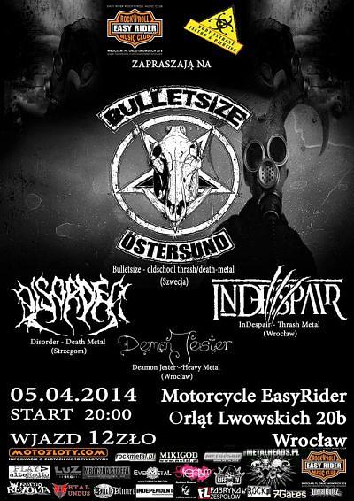 Plakat - Bulletsize, Disorder, InDespair