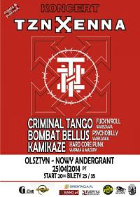 Plakat - TZN Xenna, Criminal Tango, Bombat Belus