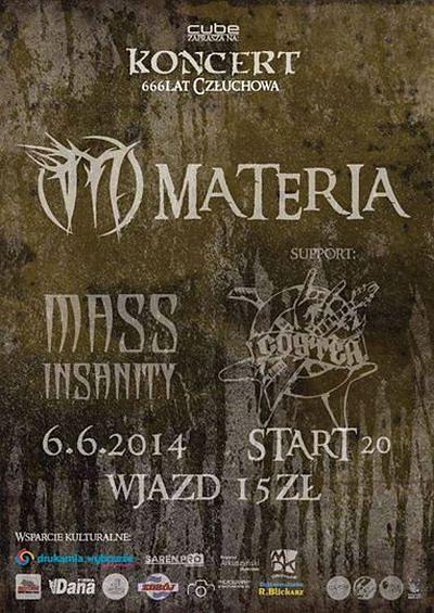 Plakat - Materia, Mass Insanity, Coster