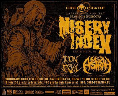 Plakat - Misery Index, Icon of Evil, Led Astray