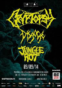 Plakat - Cryptopsy, Disgorge, Jungle Rot