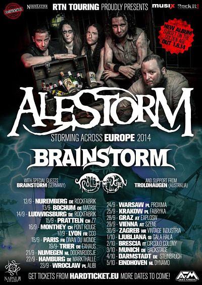 Plakat - Alestorm, Brainstorm, Troldhaugen