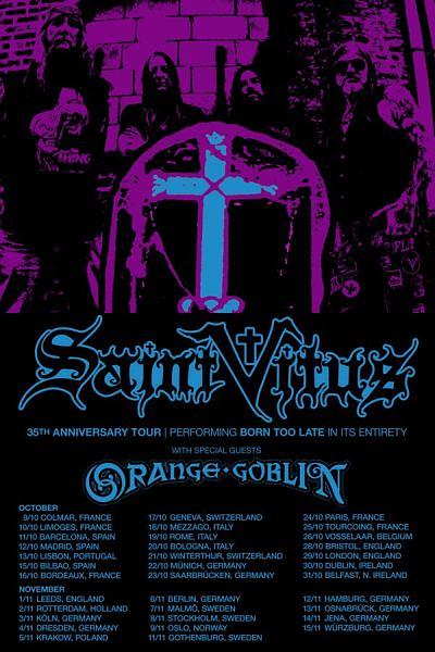 Plakat - Saint Vitus, Orange Goblin, Belzebong