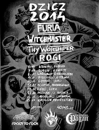 Plakat - Furia, Witchmaster, Thy Worshiper