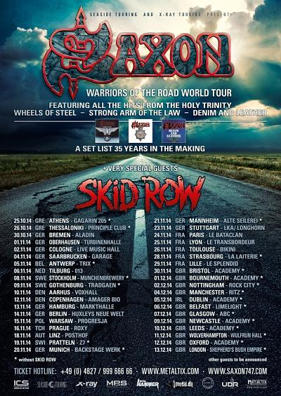 Plakat - Saxon, Skid Row, Halcyon Way