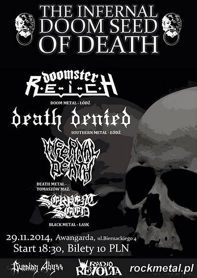 Plakat - Doomster Reich, Death Denied, Infernal Death