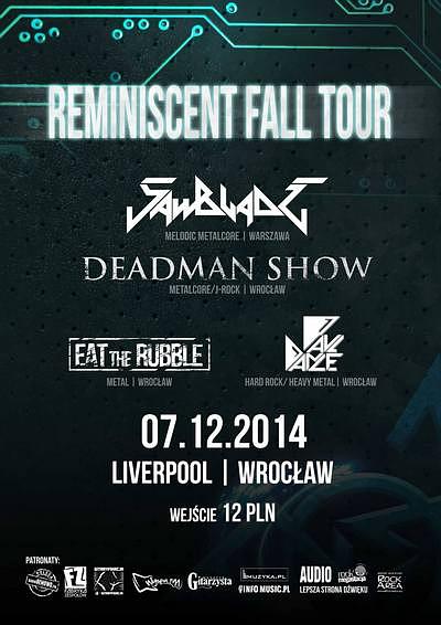 Plakat - Sawblade, Deadman Show, Eat the Rubble