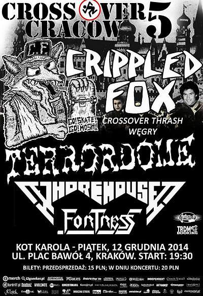 Plakat - Crippled Fox, Terrordome, Whorehouse