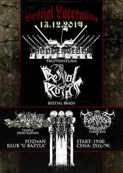 Plakat - Truppensturm, Bestial Raids, Temple Desecration