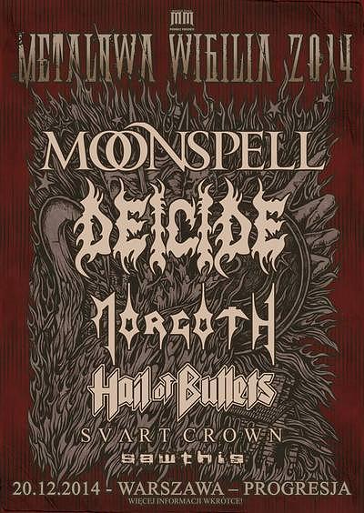 Plakat - Moonspell, Deicide, Morgoth, Hail Of Bullets
