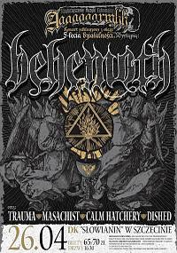 Plakat - Behemoth, Trauma, Masachist, Calm Hatchery