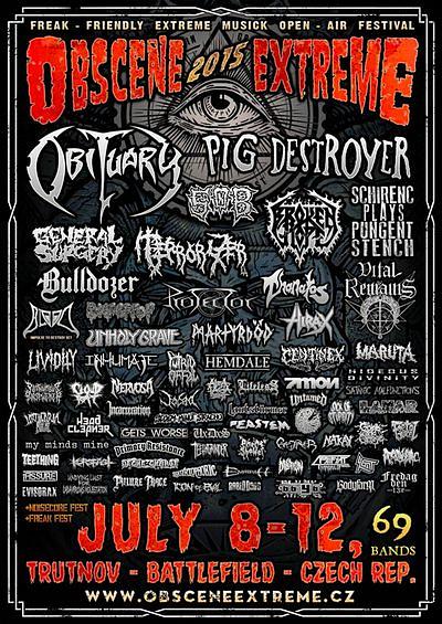 Plakat - Obituary, Pig Destroyer, Terrorizer