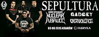 Plakat - Sepultura, Nuclear Assault, Gadget