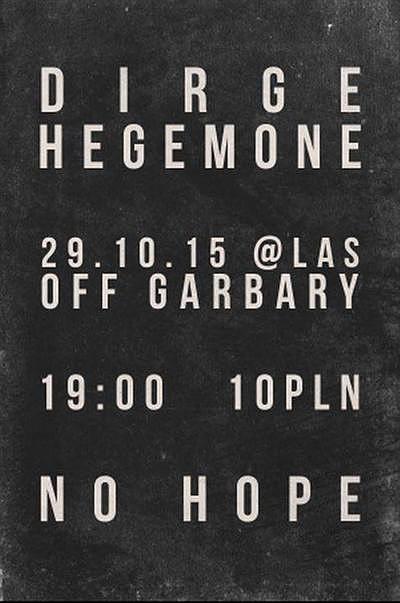 Plakat - Dirge, Hegemone