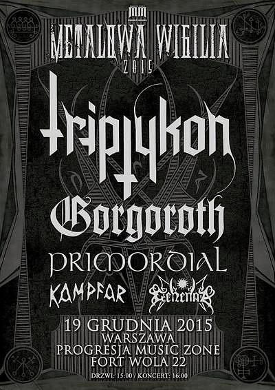 Plakat - Triptykon, Gorgoroth, Primordial