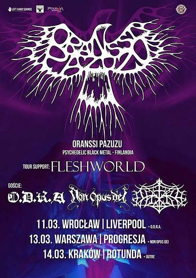 Plakat - Oranssi Pazuzu, Fleshworld, Outre