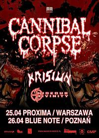 Plakat - Cannibal Corpse, Krisiun, Hideous Divinity