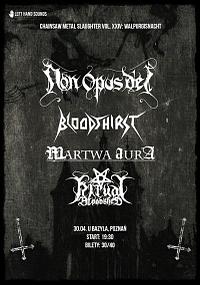 Plakat - Non Opus Dei, Bloodthirst, Martwa Aura