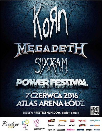 Plakat - Korn, Megadeth, Sixx:A.M., Chassis