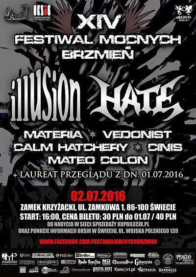 Plakat - Illusion, Hate, Materia, Vedonist