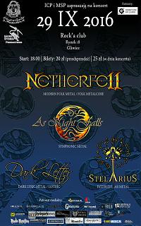 Plakat - Netherfell, As Night Falls, Dark Letter