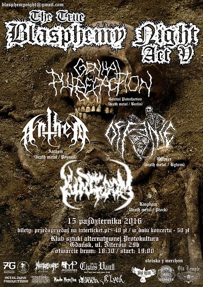 Plakat - Genital Putrefaction, Anthem, Offence