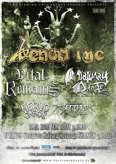 Plakat - Venom Inc., Vital Remains, Mortuary Drape