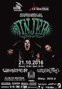 Plakat - Jinjer, Spatial, Whizper, RiseuP