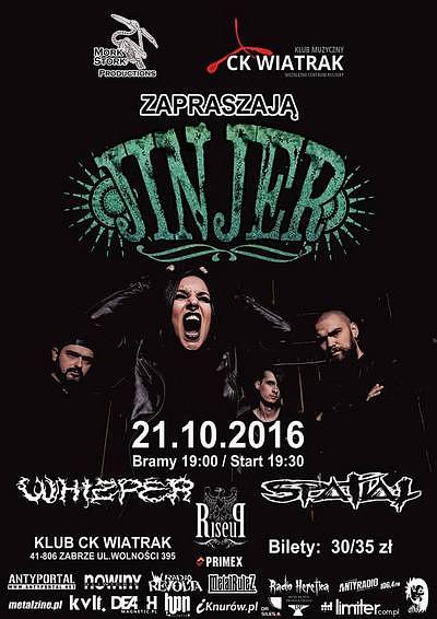 Plakat - Jinjer, Spatial, Whizper, RiseuP