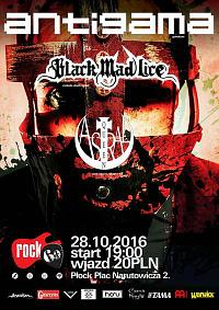 Plakat - Antigama, Black Mad Lice, Astral Queen