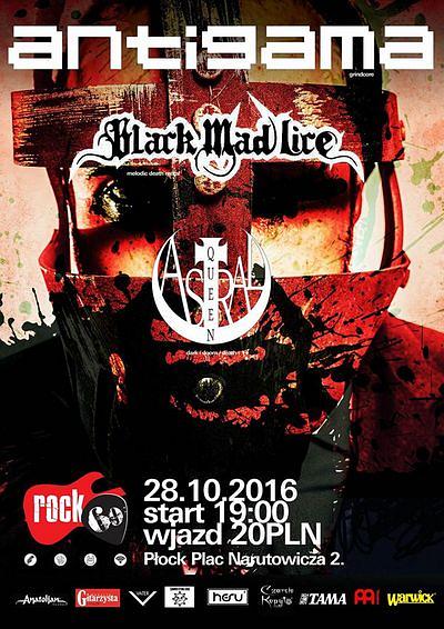 Plakat - Antigama, Black Mad Lice, Astral Queen