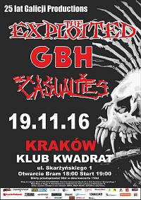 Plakat - The Exploited, GBH, The Casualties