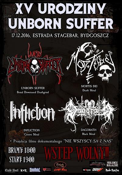 Plakat - Unborn Suffer, Mortis Dei, Infliction