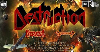 Plakat - Destruction, Nervosa, Gonoreas