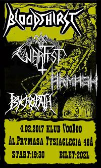 Plakat - Bloodthirst, Warfist, Armagh, Psychopath