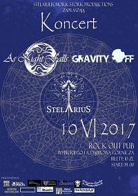 Plakat - As Night Falls, Gravity Off, Stelarius