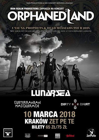 Plakat - Orphaned Land, Lunarsea, Subterranean Masquerade